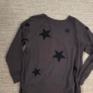 Maurices Black Star Appliqué Crewneck Sweater